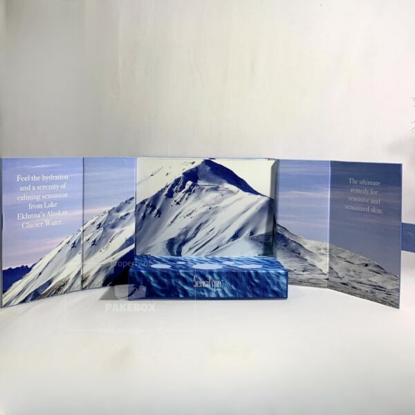 Packaging Box Double Opening Dengan Magnet Berwarna Biru 2