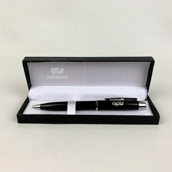 Packaging Box Pulpen Warna Hitam Berisi Pulpen