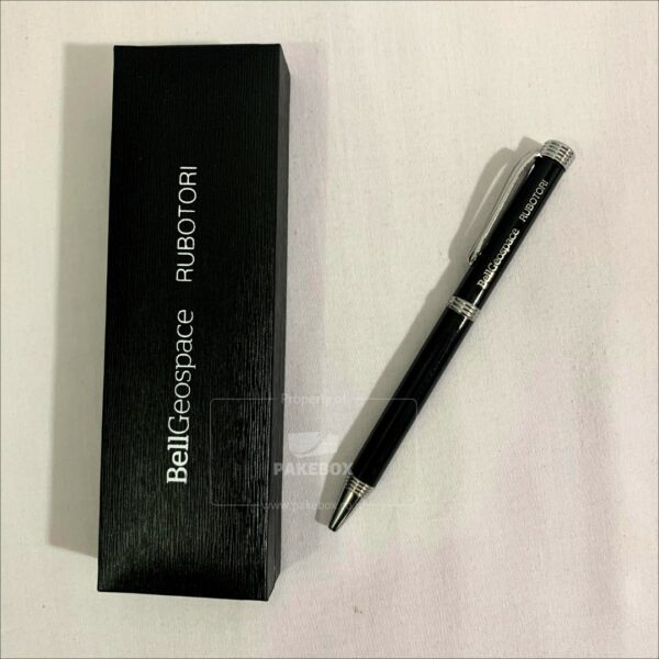 Packaging Box Pulpen Warna Hitam Dengan Pulpen