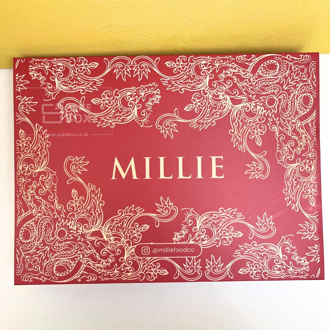 Packaging Box Produk Makanan Millie Bahan Hardbox Model Geser Slide Dengan Sekat (2)