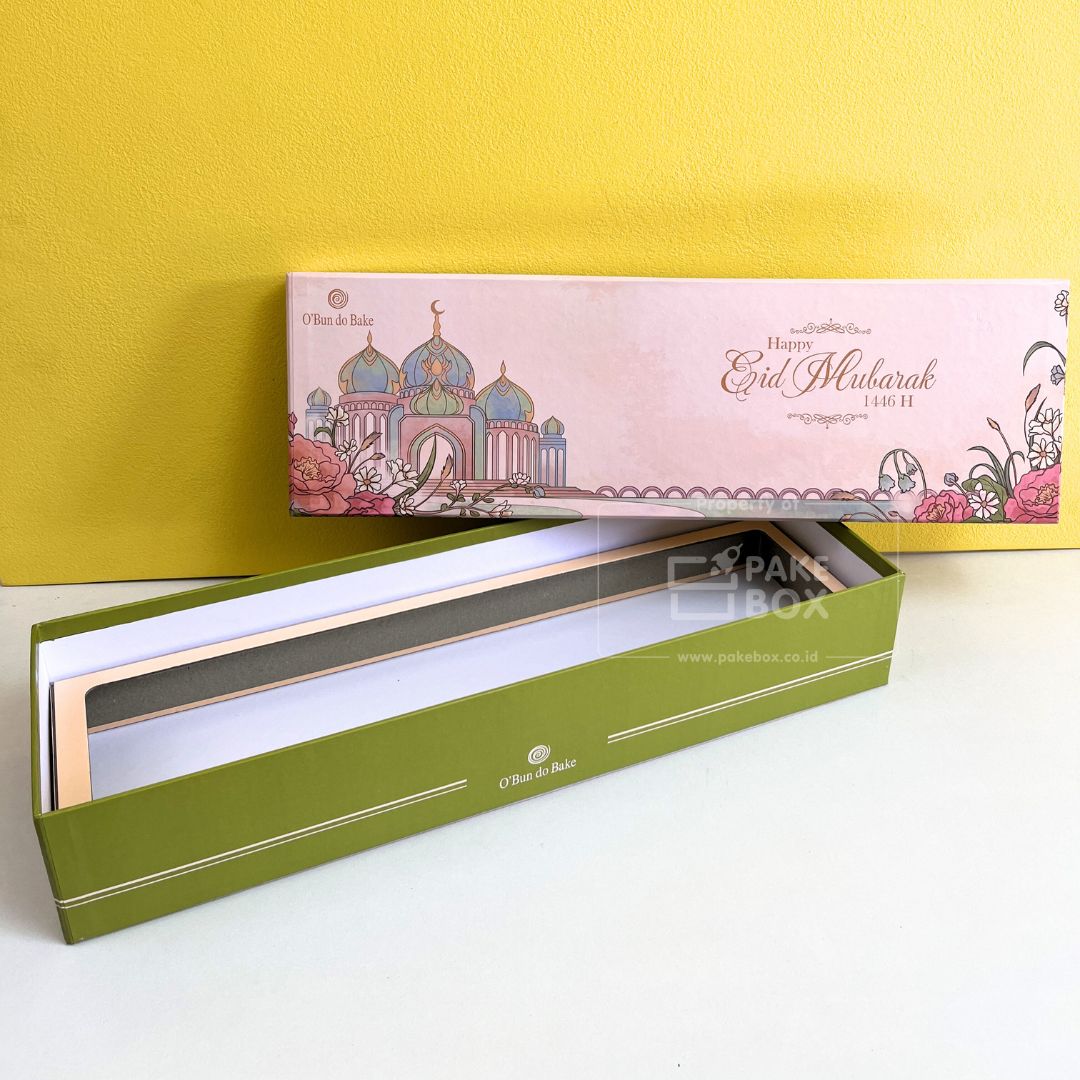Packaging Cookies Obun Do Bake Berbahan Hardbox Model Tutup Buka Top & Base Box Custom (2)